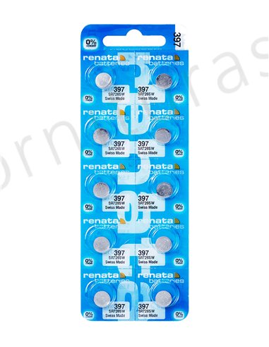 Tira de 10 Pilas de Botón 397 (SR726SW)