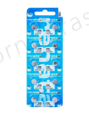 Tira de 10 Pilas de Botón 396 (SR726W)