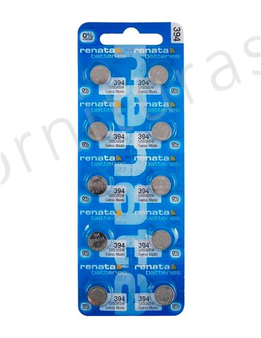 Tira de 10 Pilas de Botón 394 (SR936SW)