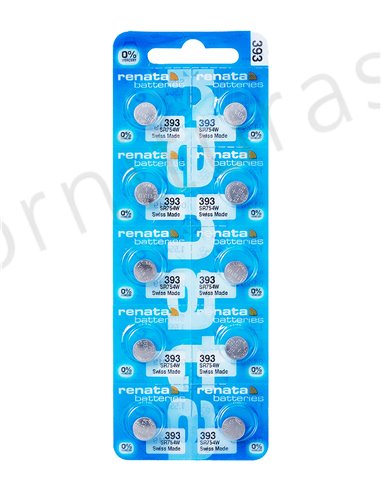 Tira de 10 Pilas de Botón 393 (SR754W)