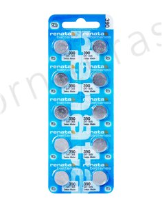 Tira de 10 Pilas de Botón 390 (SR1130SW) 2