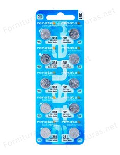 Tira de 10 Pilas de Botón 381 (SR1120SW) 2