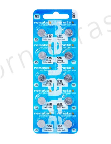 Tira de 10 Pilas de Botón 380 (SR936W)