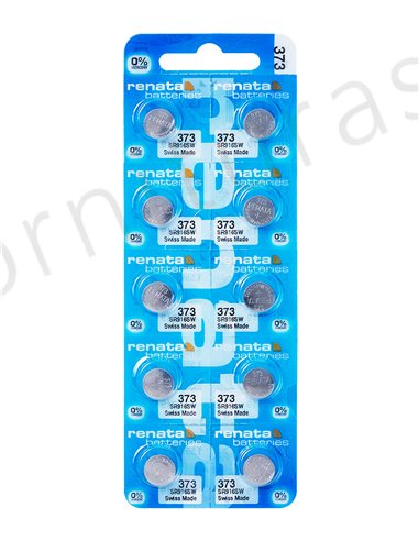 Tira de 10 Pilas de Botón 373 (SR916SW)