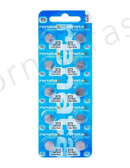 Tira de 10 Pilas de Botón 373 (SR916SW)