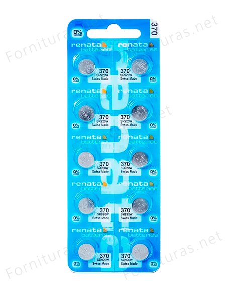 Tira de 10 Pilas de Botón 370 (SR920W)