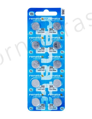 Tira de 10 Pilas de Botón 366 (SR1116SW)