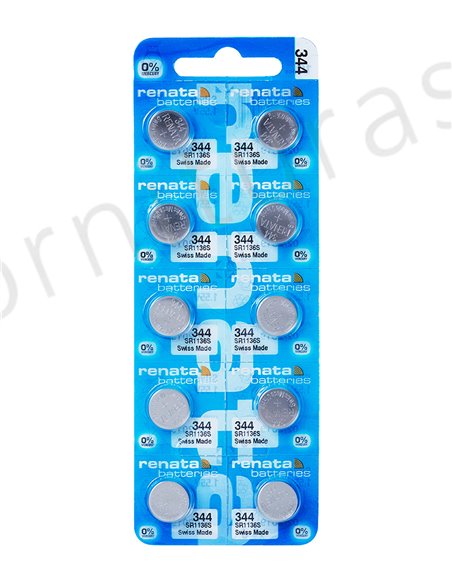 Tira de 10 Pilas de Botón 344 (SR1136SW)