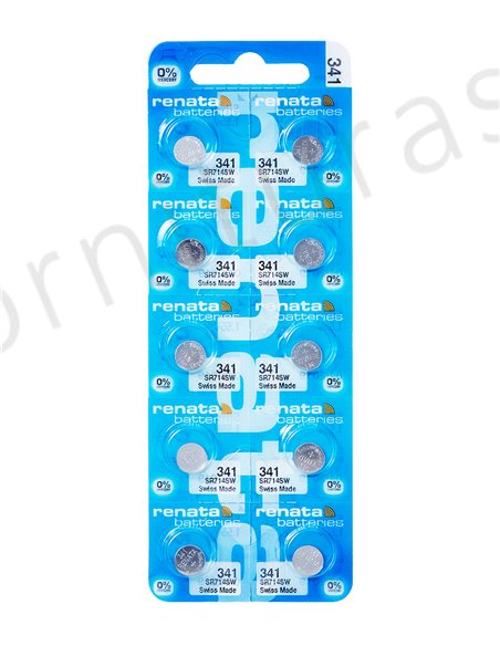 Tira de 10 Pilas de Botón 341 (SR714SW)