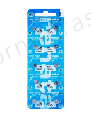 Tira de 10 Pilas de Botón 339 (SR614SW)