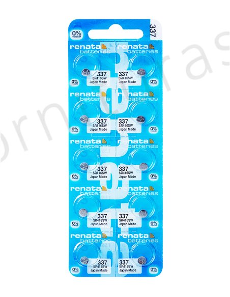 Tira de 10 Pilas de Botón 337 (SR416SW)
