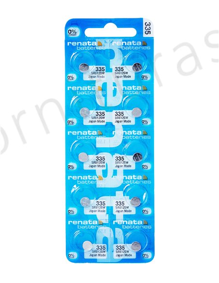 Tira de 10 Pilas de Botón 335 (SR512SW)