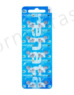 Tira de 10 Pilas de Botón 321 (SR616SW) 2